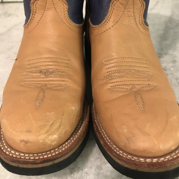 Laredo Boots Womens Size 8 Western Cowboy Square Toe Leather Made in USA 6967 - Picture 5 of 11